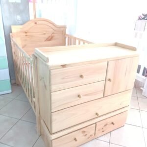Cama cuna todo pino