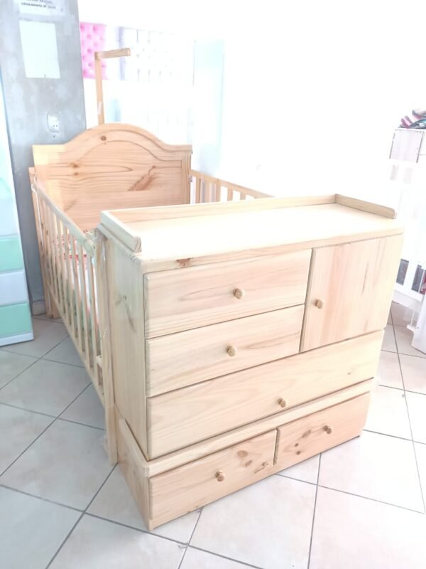 Cama cuna todo pino